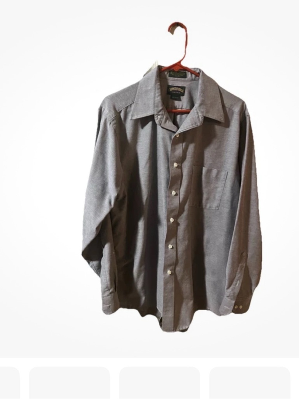 Cambridge Classics 18 1/2  34 -35 Gray Long Sleeve Dress Shirt